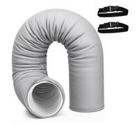 Funda aislante para manguera de CA portátil gris, cubierta para manguera de aire acondicionado, compatible con mangueras de escape de 5-5, 9 pulgadas, envoltura térmica