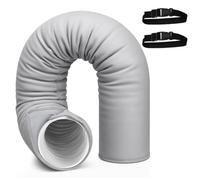 Funda aislante portátil para manguera de aire acondicionado, cubierta para manguera de aire acondicionado, compatible con mangueras de escape de 5 a 5, 9 pulgadas, fácil instalación, gris. Funda ai