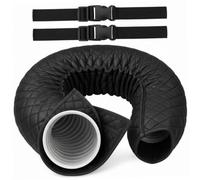 Funda aislante portátil para mangueras de aire acondicionado, envoltura para conductos que reduce el calor con correas ajustables para mangueras de 5 a 5.9 pulgadas, color negro. Funda aislante po