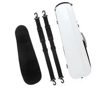 Funda ajustable para violín de fibra de carbono, carcasa rígida con textura de fibra de carbono, soporte para violín con bolsillo para música, caja de cambios para violín