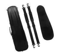 Funda ajustable para violín de fibra de carbono, carcasa rígida con textura de fibra de carbono, soporte para violín con bolsillo para música, caja de cambios para violín