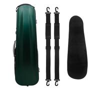 Funda ajustable para violín de fibra de carbono, carcasa rígida con textura de fibra de carbono, soporte para violín con bolsillo para música, caja de cambios para violín