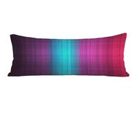 Funda Almohada 140 x 40 cm, Color Funda de Almohada Larga para Dormir de Lado Cómoda, Patrón a Cuadros Cushion Covers, Suave Terciopelo Pillow Case para Decoración Cama Sofá, Regalo Mujer O0-639