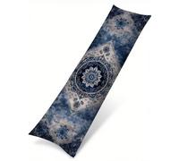 Funda Almohada 150 cm Abstracto Funda Cojin 50 x 150 cm, Fundas Cojines Mandala Lino Suave Mejorar la Calidad del Sueño, con Cremallera Invisible Protector Almohada, Decoración del Hogar T-3981
