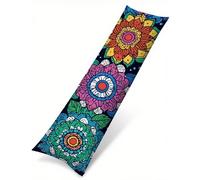 Funda Almohada 150 cm Color Funda Cojin 50 x 150 cm, Fundas Almohadas Mandala Cojines Cama Terciopelo Mejorar la Calidad del Sueño, con Cremallera Invisible, Decoración del Hogar para Sofá Cama T-3030