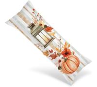 Funda Almohada 150x50 Grandes Funda Cojines Naranja Impresión a Doble Cara Cojín de Cabecera, Flor Terciopelo Larga Protector Almohada con Cremallera Invisible, Decoración para Dormitorio 1Y-1227