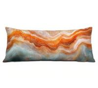 Funda Almohada 180 cm Abstracto Funda Cojin 60x180 cm, Fundas Cojines Patrón de mármol Cojines Cama Lino Suave Mejorar la Calidad del Sueño, con Cremallera Invisible, Mujer Regalos Navideño R-6534