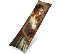 Funda Almohada 180 cm Chica Fundas de Almohada 60x180 Funda Cojines Flores Fundas Cama Terciopelo Almohadas, Suave Cómodo Mejorar la Calidad del Sueño, Cremallera Invisible for Bed Hogar Decor w0-1866