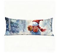 Funda Almohada 180 Navidad Fundas Cojines 50 x 180 cm Bosque Cojines Sofa, Suave Lujoso Terciopelo Fundas de Almohada con Cremallera Invisible Body Pillows, para Cama Sofá Decoración Moderna H0-775