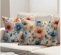Funda Almohada 30x50 cm Juego de 2, Otoño Funda Cojin 30 x 50 cm Fundas Cojines Sofa, Suave Transpirables sin Arrugas y Lavables a Máquina Flor Cojines Exterior, Otoño Decoración del Hogar R-1686