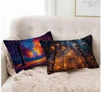 Funda Almohada 30X50 Juego de 2 SueñO Funda Cojin Bosque Patrón Cojin Rectangular con Cremallera Invisible Doble Cara Estampad Diseño para Decoracion Hogar Otoño Salon Sofa Cama, Regalo -lsy250129P