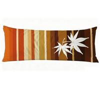 Funda Almohada 40 x 120 cm, Marrón Fundas Cojines Raya Fundas de Almohada Doble Cara Impresión, para Dormir de Lado Suave Lino Cojines Cama para Sofá Cama Sala Decoración Grandes Pillows J0-791