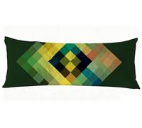 Funda Almohada 40 x 120 cm, Verde Fundas Cojines Abstracto Fundas de Almohada Doble Cara Impresión, para Dormir de Lado Suave Lino Cojines Cama para Sofá Cama Sala Decoración Grandes Pillows J0-746