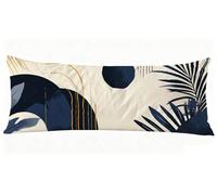 Funda Almohada 40 x 140 cm, Azul Marino Fundas Cojines Planta Fundas de Almohada Doble Cara Impresión, para Dormir de Lado Suave Lino Cojines Cama para Sofá Cama Sala Decoración Grandes Pillows J0-725