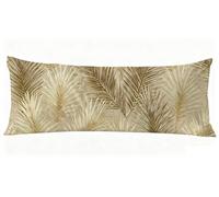 Funda Almohada 40 x 140 cm, Marrón Fundas Cojines Hojas Fundas de Almohada Doble Cara Impresión, para Dormir de Lado Suave Lino Cojines Cama para Sofá Cama Sala Decoración Grandes Pillows J0-770