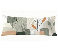 Funda Almohada 40 x 145 cm, Simple Fundas Cojines Cortijo Fundas de Almohada Doble Cara Impresión, para Dormir de Lado Suave Lino Cojines Cama para Sofá Cama Sala Decoración Grandes Pillows J0-738