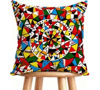 Funda Almohada 40 x 40 cm Cojines Exterior Bohemia Cojines Cama Decorativos Lino con Cremallera Invisible para Home Decor Color J-OYO6F