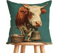 Funda Almohada 40 x 40 cm Cojines Exterior Oxy Cojines Cama Decorativos Lino con Cremallera Invisible para Home Decor Animal U-D24KW
