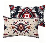 Funda Almohada 40 x 70 cm Pack 2 Bohemia Funda Cojin, Exterior Impermeable Terciopelo Fundas de Almohada con Cremallera Invisible, Rectangular Mandala Pillow Case para Habitacion Sofa Jardin J0-131