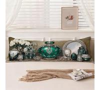 Funda Almohada 40x120cm Funda de Almohada 120, Cojines Perfume, Flores Cojines Cama Terciopelo Doble Cara Impresión, Súper Cómodo Cojin Embarazada con Cremallera para Sofá Hogar Decor Regalo,Model1448