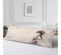 Funda Almohada 40x140 Terciopelo Flores de Cerezo Protector Almohada,Cod602 | Cojines Chica Diseño Impresión Doble Cara con Cremallera Invisible, Cojin Impermeable para Almohada Cama, Sofa y Jardin