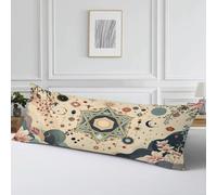 Funda Almohada 40x145 Terciopelo Retro Protector Almohada Embarazada,Cod818 | Cojines nórdico Diseño Impresión Doble Cara con Cremallera Invisible, Cojin Impermeable para Almohada Cama, Sofa y Jardin