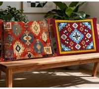 Funda Almohada 40x80cm Cojines Sofa Rojo Cojin Sofa Europa del Norte,2026 Nuevo Rectangular Juego de 2 Fundas de Cojín con Cremallera Oculta,Terciopelo Protector Almohada para Decorativas Sala O-816O