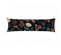 Funda Almohada 50 x 150 cm, Funda de Almohada negro Dibujos animados, Fundas de Cojín Larga de Lino Transpirable y Duradera, Larga Almohadas Largas son Adecuadas para Camas, Dormitorios y Sofás E0-304