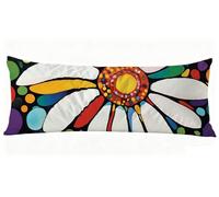 Funda Almohada 50 x 180 cm, Vistoso Fundas Cojines Pétalo Fundas de Almohada Doble Cara Impresión, para Dormir de Lado Suave Lino Cojines Cama para Sofá Cama Sala Decoración Grandes Pillows J0-730