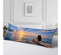 Funda Almohada 50x150 Terciopelo Moderno Protector Almohada, Cod668 | Cojines Chica Diseño Impresión Doble Cara con Cremallera Invisible, Cojin Impermeable para Almohada Cama, Sofa y Jardin
