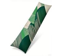 Funda Almohada 50x180 cm Verde Body Pillow Línea Almohada para Dormir de Lado y Fundas de Almohada Embarazada, Funda Cojines Cama con Cremallera Invisible Tela Terciopelo Suave Decor Pillow B1-950