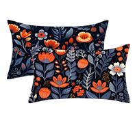 Funda Almohada 50x30 Rectangular Cojines Marina de guerra Pack 2 Funda Cojin 30x50 cm con Cremallera Invisible,Lino Lavable Transpirable para Sofa Jardín Casa Decoracion Otoño Regalos,Plantas,12-j