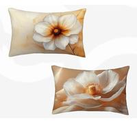 Funda Almohada 50x70 cm, Beige Funda Cojin Rectangular Pack 2, Fundas Almohadas Moderno Patrón Doble Cara, Lino Cojines Sofa con Cremallera Invisible para Decoración Otoño Home Cama, Regalo -zjn2602D2