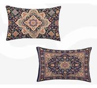 Funda Almohada 50x70, Mandala Funda Cojin Rectangular Pack 2, Fundas Almohadas Bohemia Patrón Doble Cara, Lino Cojines Sofa con Cremallera Invisible para Decoración Otoño Home Cama, Regalo -zjn26022B