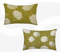 Funda Almohada 50x70, Verde Oliva Funda Cojin Rectangular Pack 2, Fundas Almohadas Rural Patrón Doble Cara, Lino Cojines Sofa con Cremallera Invisible para Decoración Otoño Home, Regalo -zjn26029O