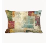 Funda Almohada 60 x 80 Funda Cojines Retro Lino Cojines Decoracion Impresión a Doble Cara, Protector Almohada con Cremallera Invisible, Cushion Covers para Sofá, Dormitorio, Hogar (Vistoso)2Y-281