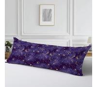 Funda Almohada 60x180 Terciopelo Luna Protector Almohada Embarazada, Cod880 | Cojines Estrella Diseño Impresión Doble Cara con Cremallera Invisible, Cojin Impermeable para Almohada Cama, Sofa y Jardin