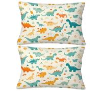 Funda Almohada 60x90 Cojines Sofa Dinosaurio Cojin Sofa Color, 2026 Nuevo Rectangular Fundas de Cojín Juego de 2 con Cremallera Oculta, Terciopelo Protector Almohada, Decorativas Hogar Regalo O-322Y