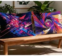 Funda Almohada 60x90cm Cojines Sofa Color Cojin Sofa Abstracto,2026 Nuevo Rectangular Juego de 2 Fundas de Cojín con Cremallera Oculta,Terciopelo Protector Almohada para Decorativas Hogar Sala O-770O