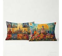 Funda Almohada 70 x 50 2 Pack, Fundas Cojines Sofa Cama Color, Funda Cojin 50 x 70 cm Decorativos, Fundas de Cojines Impresión a Doble Cara Rusia Duradero Transpirable para Home Decoration BZTH-0249