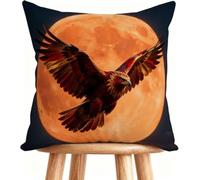 Funda Almohada 70 x 70 cm Cojines Exterior Luna Cojines Cama Decorativos Lino con Cremallera Invisible para Home Decor áGuila Y-A3I2E