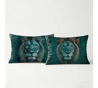 Funda Almohada 70x50 2 Pack, Fundas Cojines Sofa Cama LeóN, Funda Cojin 50 x 70cm Decorativos, Fundas de Cojines Impresión a Doble Cara Animal Duradero Transpirable para Home Decoration BZTH-0555