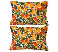 Funda Almohada 80x100 Cojines Sofa Color Cojin Sofa Hojas, 2026 Nuevo Rectangular Fundas de Cojín Juego de 2 con Cremallera Oculta, Terciopelo Protector Almohada, Decorativas Hogar Dormitorio O-10Y