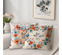 Funda Almohada 80x80 Fundas Cojines Color Día de la Madre 2 Pack Fundas Cojines Sofa, Impermeable Transpirables Terciopelo Grandes Cojines Decorativos, para Sala Sofá, Cama Decoracion Hogar H-48
