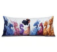 Funda Almohada 90 cm Japón Funda Cojin 30x90 cm, Fundas Cojines Chica Cojines Cama Terciopelo Suave Mejorar la Calidad del Sueño, con Cremallera Invisible, Navidad Decoración del Hogar Regalos R-8670