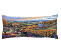 Funda Almohada Amarillo 50 x 150cm Funda Cojin Calabaza Protector Almohada Cervicales y Cuello, Fundas Cojines Cama Decorativos Fundas Cojin Embarazada Larga Cojines, para Almohadas de Verano Kl-342