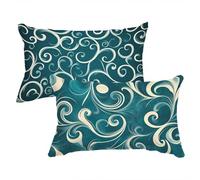 Funda Almohada Azul Marino Fundas para Cojines Beige Cojines Sofa Funda de Almohada 40x60cm Cushion Covers Terciopelo con Cremallera Oculta Lavable Adecuado para Uso Diario C0C890