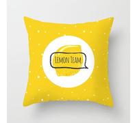 Funda Almohada Blanca Limón Amarillo Funda de Almohada Algodón Lino Cojines Sofa Transpirabilidad Fundas Cojines 45x45 con Cremallera Oculta Fundas Cojines Sofa Duradero Cushion Covers 1 Pcs