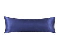 Funda Almohada Body Satin Pillow Cover with Envelope Closure,Long Pillow Cases,Soft and Breathable Body Pillowcase,Gift For Sleepers,20x54 Inch(Blue)