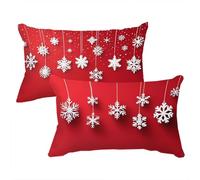 Funda Almohada Burdeos Fundas para Cojines Navidad Cojines Sofa Funda de Almohada 50x80cm Cushion Covers Lino con Cremallera Oculta Fácil de Limpiar Adecuado para Uso Diario C0C929